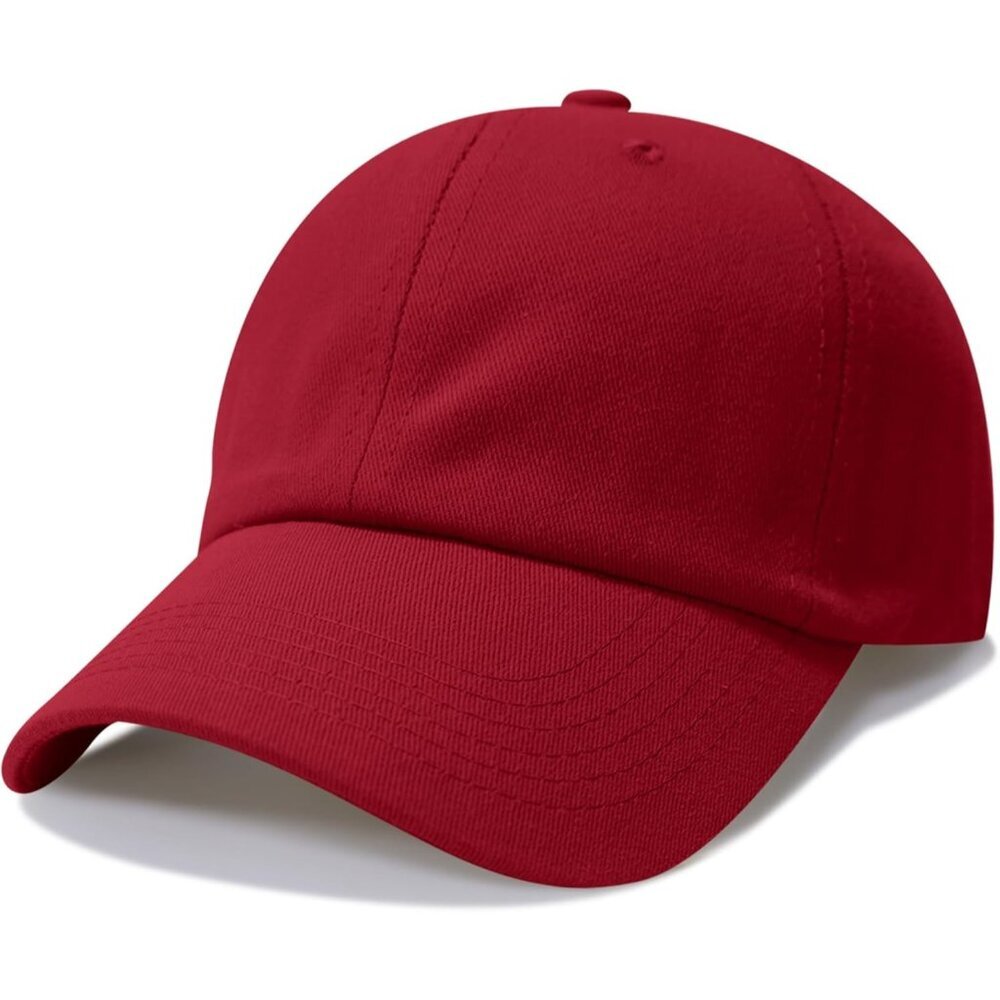 Baseball Cap Red Golf Dad Hat Men Women Plain Cap